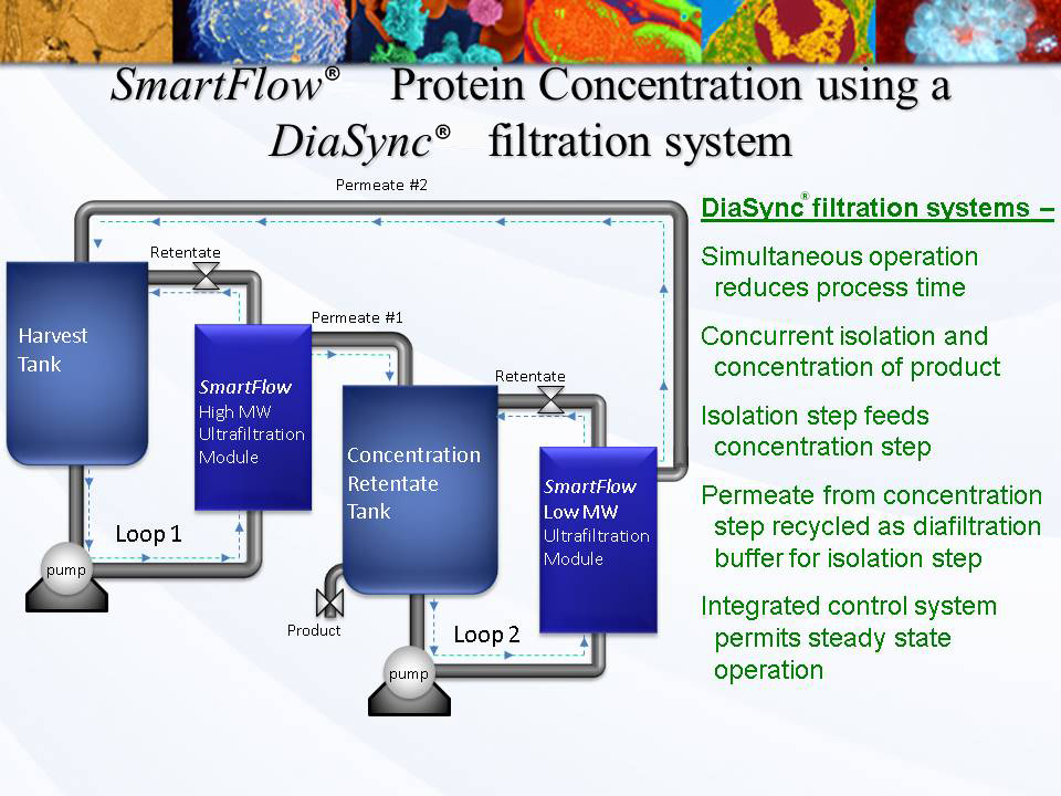 Protein concentration with DiaSync